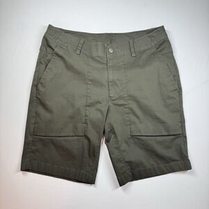 Lululemon Shorts Mens 31 Green Weekender Flat Front Chino 9" M7ANOS Cotton Blend